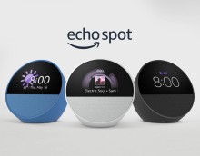 Amazon Echo Spot (Blanco Glaciar) – Despertador inteligente con Alexa